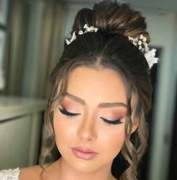 مدل آرایش زنانه عروس فوق العاده شیک و جذاب لایت و غلیظ