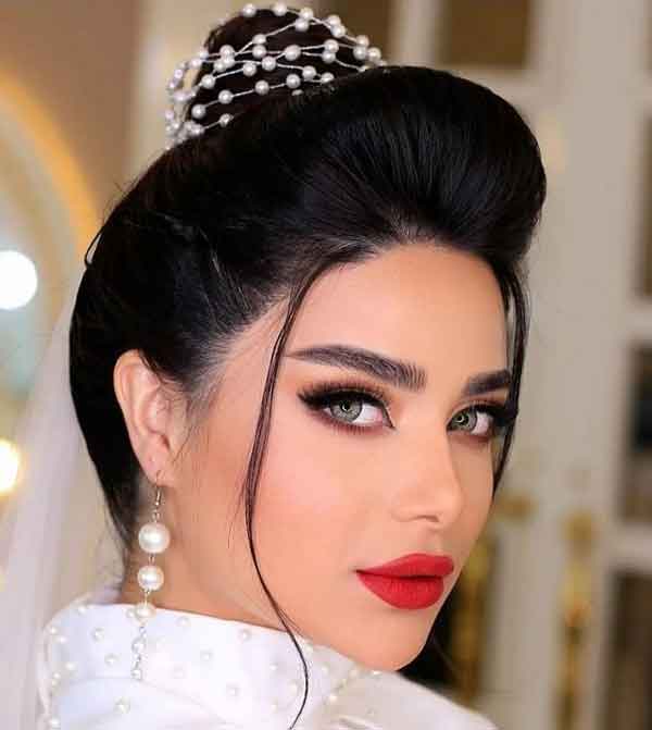 مدل آرایش زنانه عروس فوق العاده شیک و جذاب لایت و غلیظ