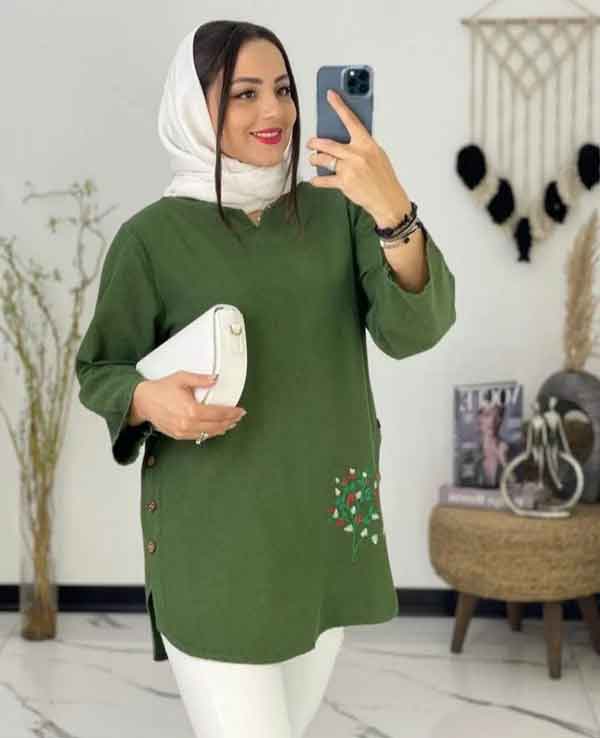 مدل مانتو جلو بسته کوتاه دخترانه و زنانه دکمه دار بدون دکمه شیک و لاکچری
