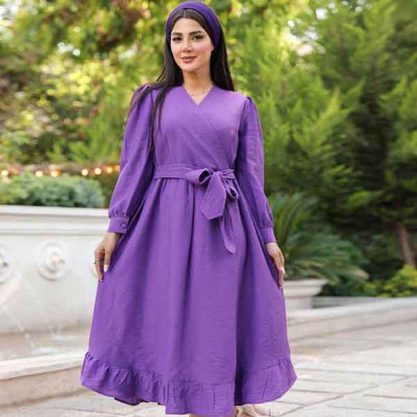 مدل پیراهن بلند خانگی و مهمانی ساده گلدار شیک زنانه جذاب