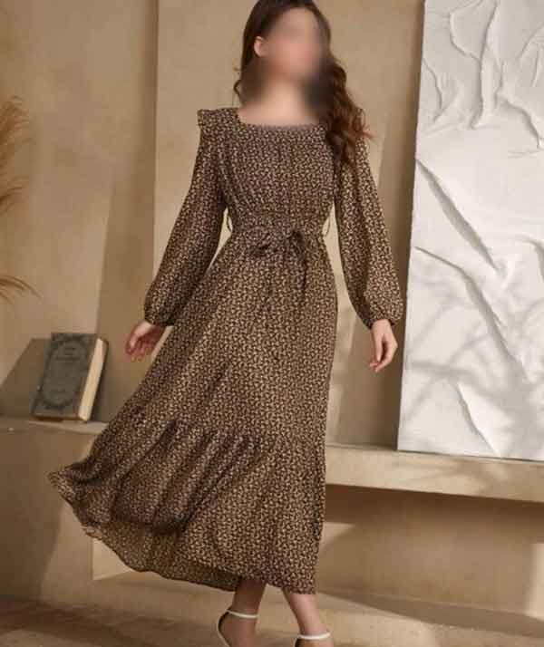 مدل پیراهن بلند خانگی و مهمانی ساده گلدار شیک زنانه جذاب