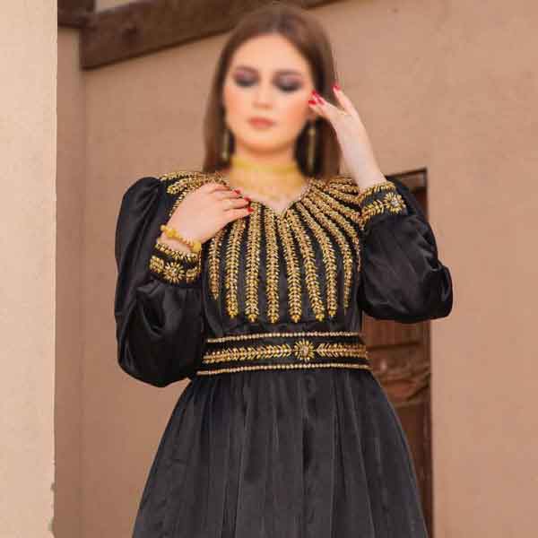 مدل لباس بندری نخی کمر چین شیک و ساده با طرح های جدید و سنتی جذاب