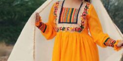مدل لباس بندری نخی کمر چین شیک و ساده با طرح های جدید و سنتی جذاب
