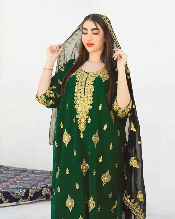 مدل لباس بندری نخی کمر چین شیک و ساده با طرح های جدید و سنتی جذاب