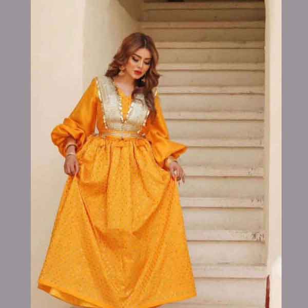 مدل لباس بندری نخی کمر چین شیک و ساده با طرح های جدید و سنتی جذاب