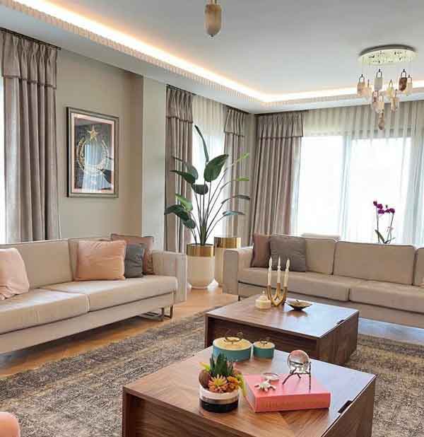 مدل چیدمان منزل عروس خلوت و ساده لاکچری ایرانی جدید