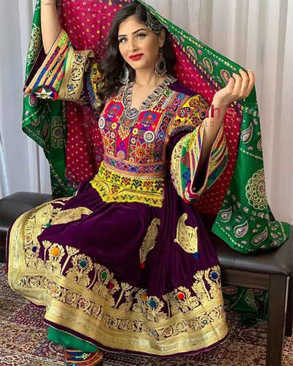 مدل لباس پولکی افغانی با طرح های خفن و شیک لاکچری جدید