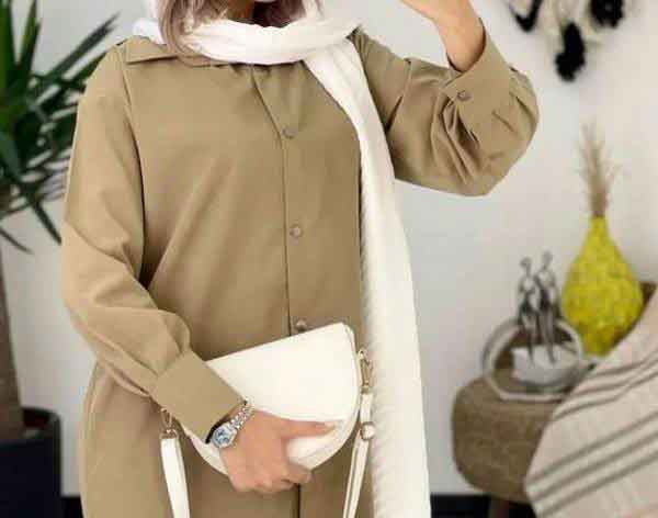مدل مانتو ابروبادی دکمه دار کوتاه و بلند شیک خانومانه جدید و ساده