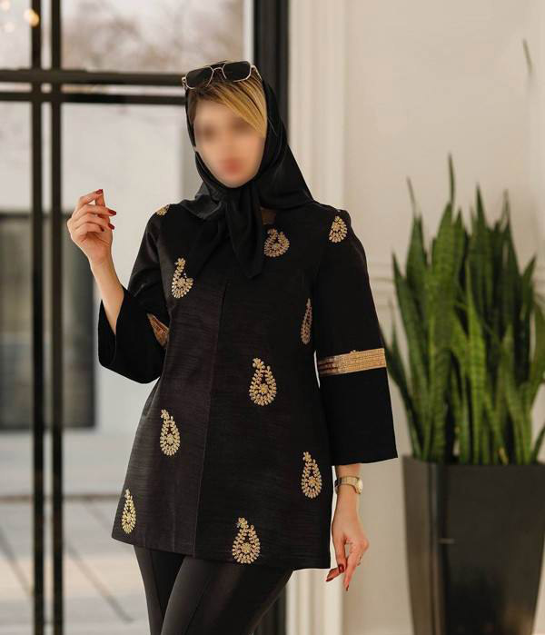 مدل مانتو کوتاه برای عید 1403 دخترانه و زنانه ساده جلوباز و جلوبسته