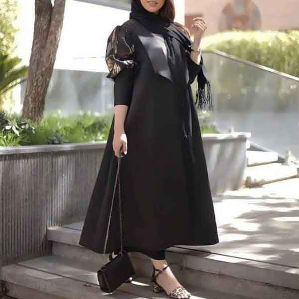 مدل مانتو ابروبادی مشکی دخترانه و زنانه با طرح های شیک و جذاب کوتاه و بلند