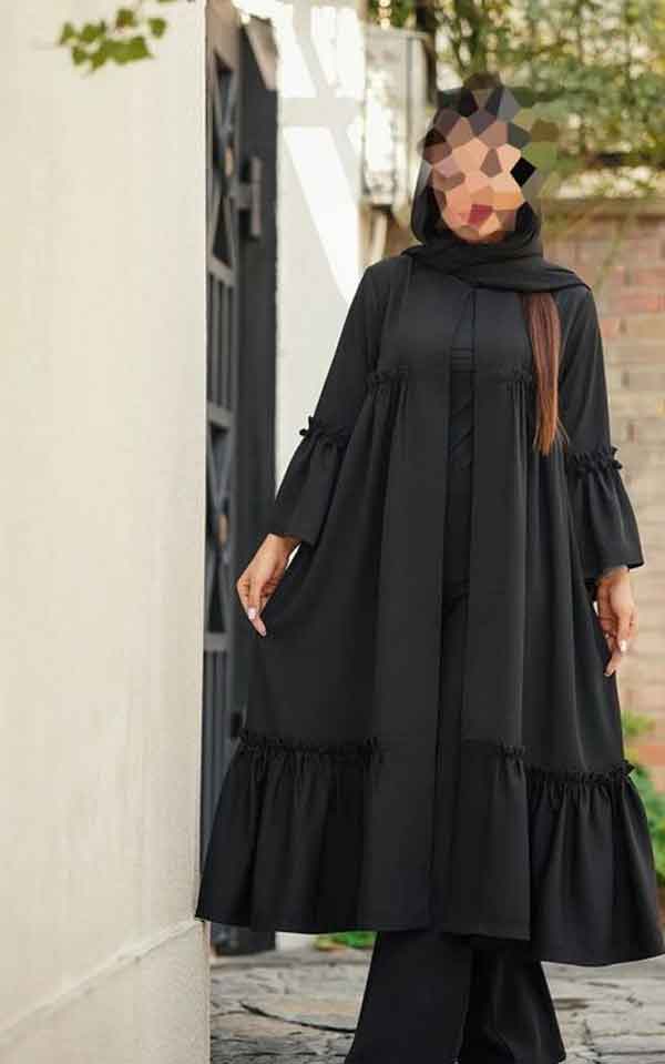 مدل مانتو ابروبادی مشکی دخترانه و زنانه با طرح های شیک و جذاب کوتاه و بلند