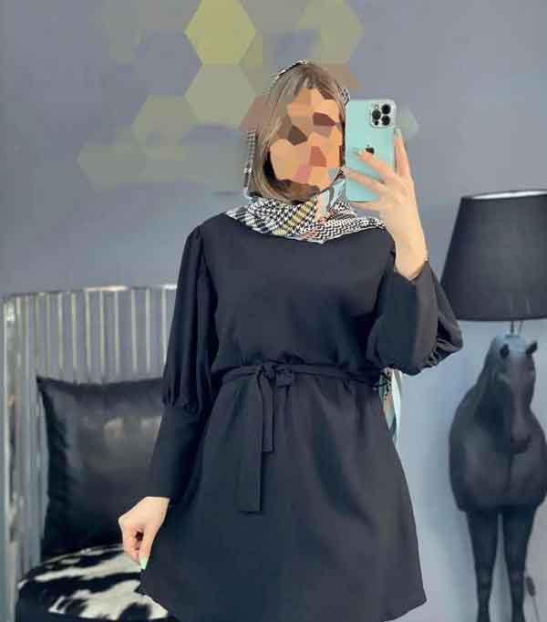 مدل مانتو ابروبادی مشکی جدید ساده و طرحدار شیک و جذاب خانومانه