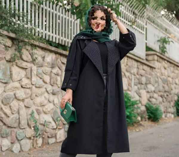 مدل مانتو ابروبادی مشکی جدید ساده و طرحدار شیک و جذاب خانومانه