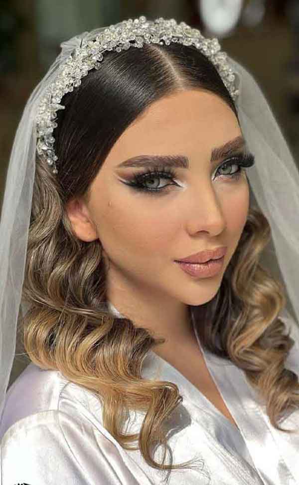 مدل مو جدید عروس ساده و کلاسیک با موهای کوتاه و بلند جذاب