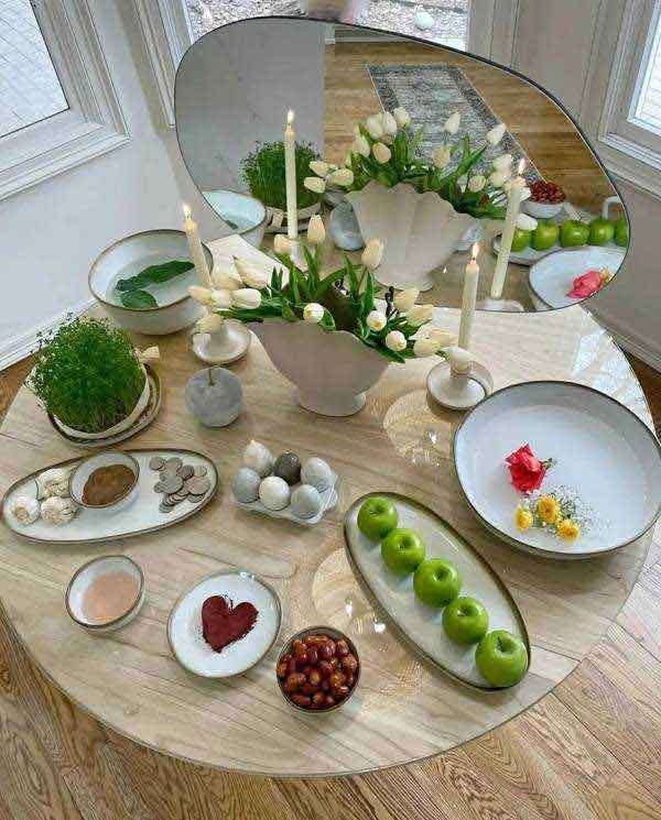مدل سفره هفت سین با ایده های خلاقانه و لاکچری شیک و جدید