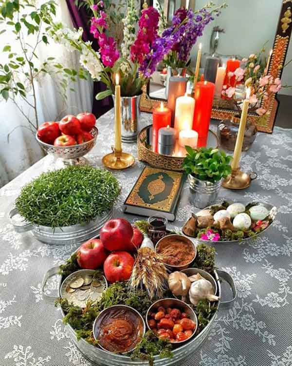 مدل سفره هفت سین با ایده های خلاقانه و لاکچری شیک و جدید
