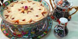 تزیین حلیم برای ماه رمضان شیک و ساده خوشمزه با دارچین و کنجد