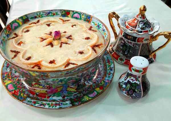 تزیین حلیم برای ماه رمضان شیک و ساده خوشمزه با دارچین و کنجد
