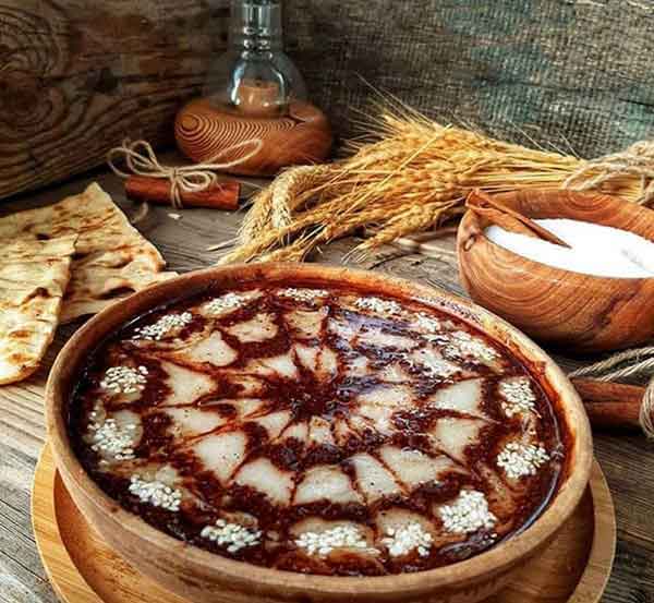 تزیین حلیم برای ماه رمضان شیک و ساده خوشمزه با دارچین و کنجد