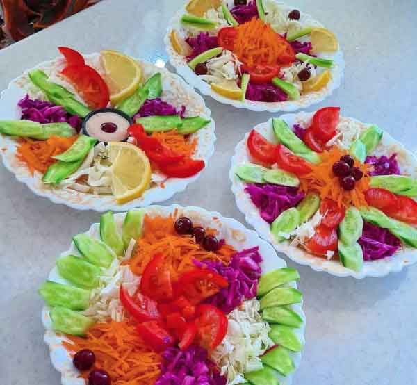 تزیین سالاد برای ماه رمضان برای سفره افطار و سحر ساده و با ایده های شیک