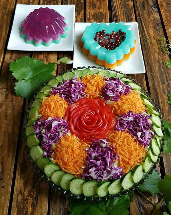 تزیین سالاد برای ماه رمضان برای سفره افطار و سحر ساده و با ایده های شیک