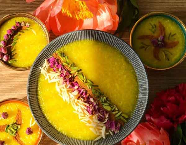 تزیین شله زرد برای ماه رمضان با دارچین و خلال با ایده های جذاب و ساده