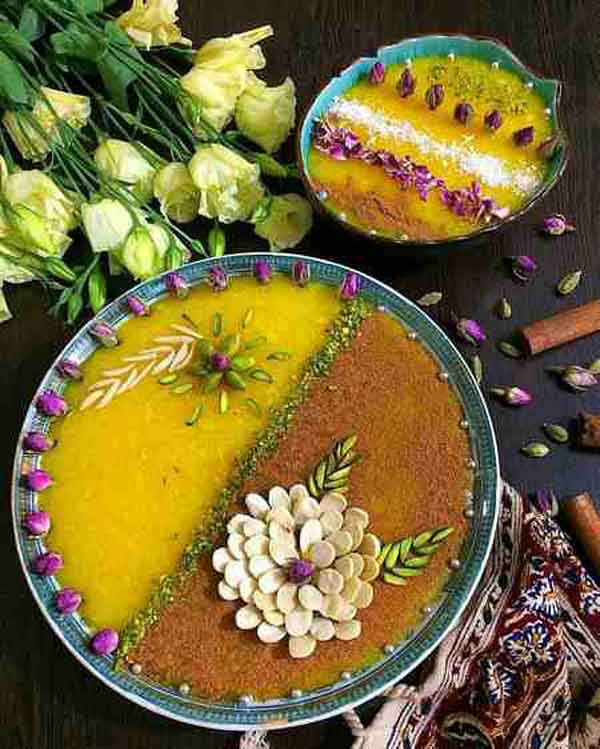 تزیین شله زرد برای ماه رمضان با دارچین و خلال با ایده های جذاب و ساده