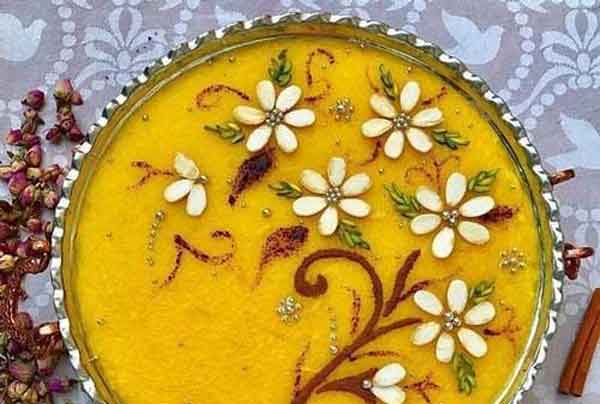 تزیین شله زرد برای ماه رمضان با دارچین و خلال با ایده های جذاب و ساده