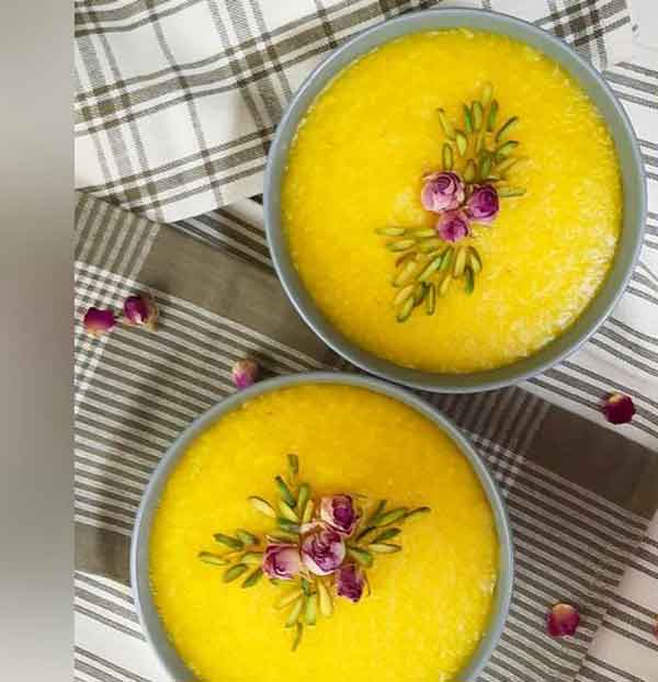 تزیین شله زرد برای ماه رمضان با دارچین و خلال با ایده های جذاب و ساده