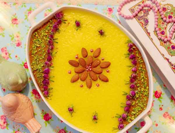 تزیین شله زرد برای ماه رمضان با دارچین و خلال با ایده های جذاب و ساده