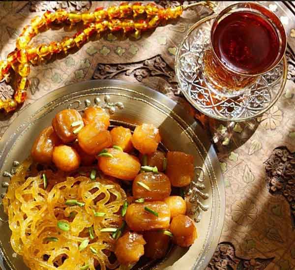تزیین زولوبیا بامیه برای ماه رمضان برای سفره افطار با ایده های شیک و ساده