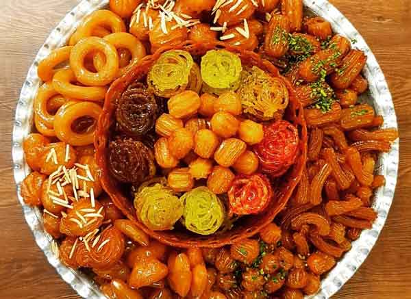 تزیین زولوبیا بامیه برای ماه رمضان برای سفره افطار با ایده های شیک و ساده