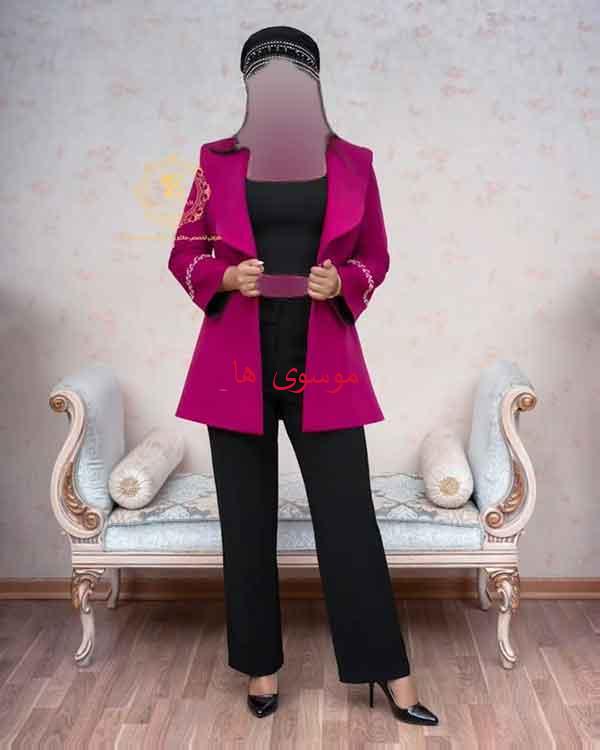 مدل کت و شلوار زنانه ۲۰۲۴ با طرح های ساده و کلاسیک مدرن خانومانه زیبا