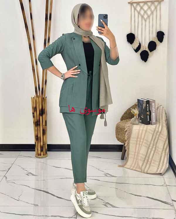 مدل کت و شلوار زنانه ۲۰۲۴ با طرح های ساده و کلاسیک مدرن خانومانه زیبا
