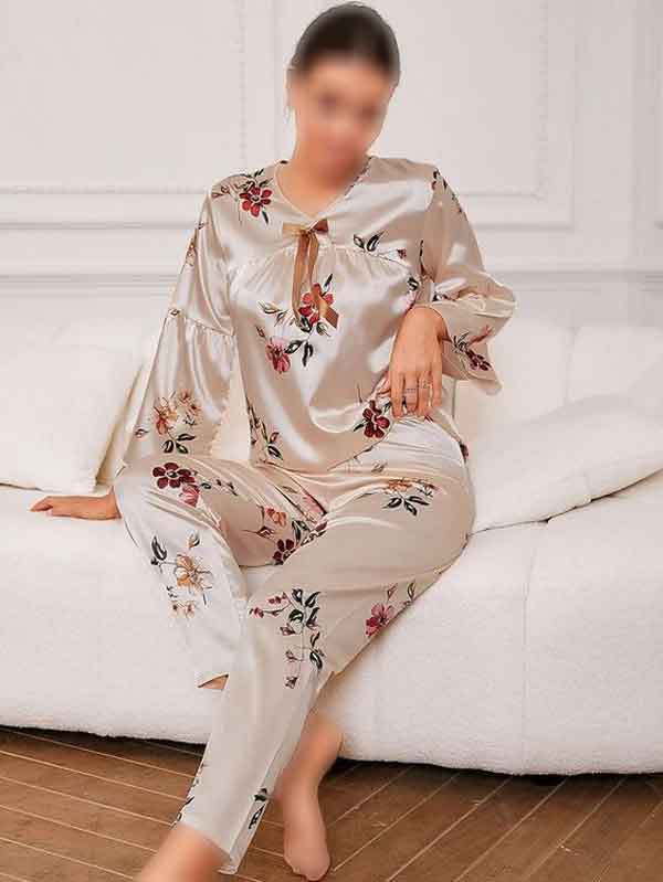 مدل لباس خواب ساتن کوتاه و ساده و طرحدار شیک و جذاب فانتزی و لاکچری