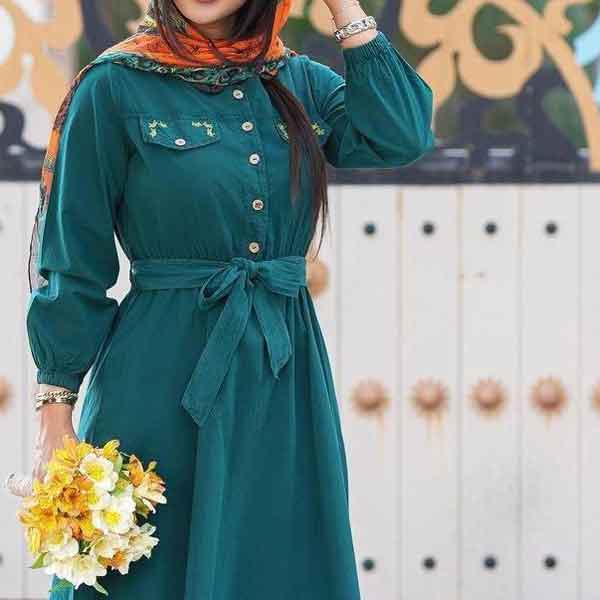 مدل مانتو زنانه دکمه دار کوتاه و بلند شیک و دانشجویی جدید و بروز سال