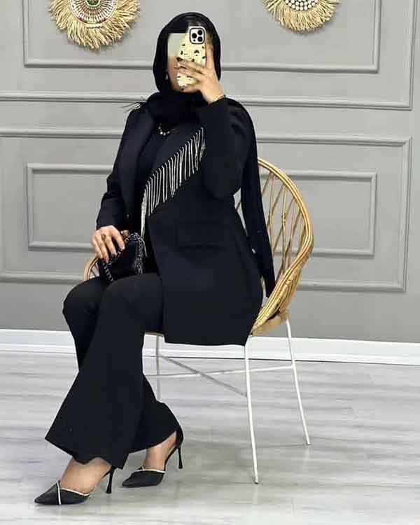 مدل مانتو زنانه مشکی کوتاه و بلند ساده و شیک جدید و دلبر اسپرت و مجلسی