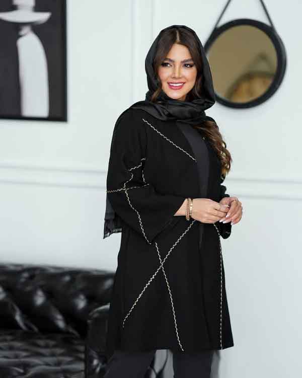 مدل مانتو زنانه مشکی کوتاه و بلند ساده و شیک جدید و دلبر اسپرت و مجلسی