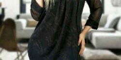 زیر سارافونی مشکی مجلسی کوتاه و بلند زنانه ساده شیک و جذاب جدید