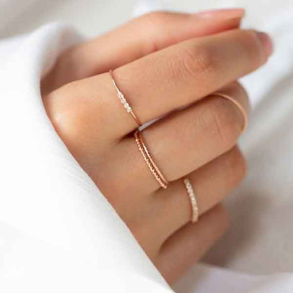 مدل انگشتر ساده و ظریف در طراحی های جذاب و فوق العاده زیبا و لاکچری