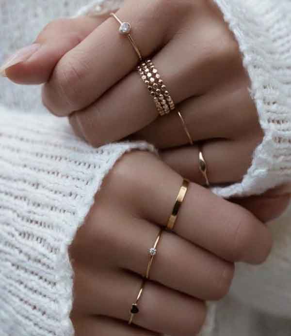 مدل انگشتر ساده و ظریف در طراحی های جذاب و فوق العاده زیبا و لاکچری