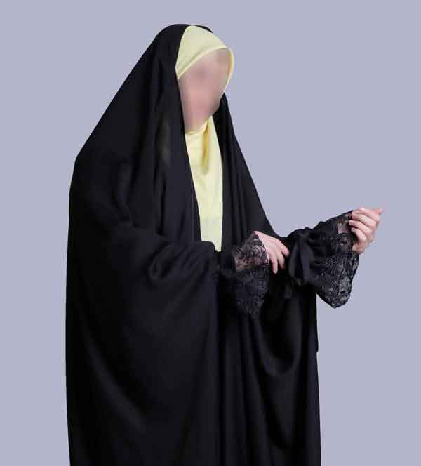 مدل چادر عربی آستین دار ساده و سبک شیک و جدید فوق العاده جذاب