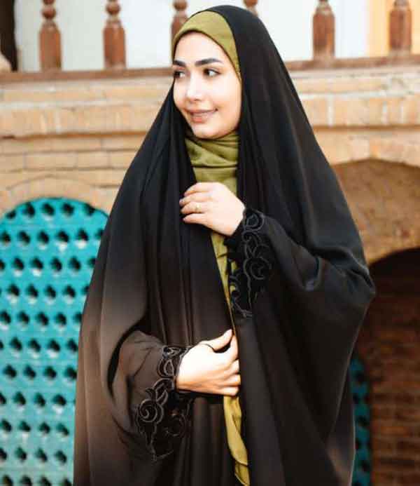 مدل چادر عربی آستین دار ساده و سبک شیک و جدید فوق العاده جذاب
