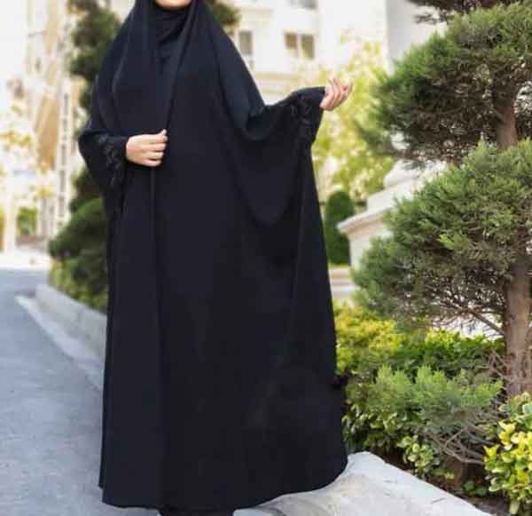 مدل چادر عربی آستین دار ساده و سبک شیک و جدید فوق العاده جذاب