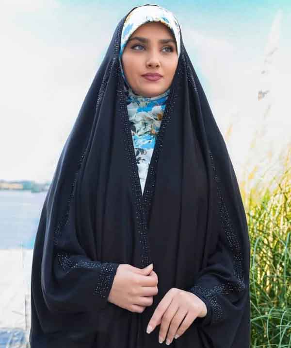 مدل چادر لبنانی شیک و ساده با طرح های جذاب خانومانه جدید و زیبا