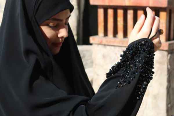 مدل چادر صدفی دخترانه و زنانه ساده و نگین دار شیک و راحت