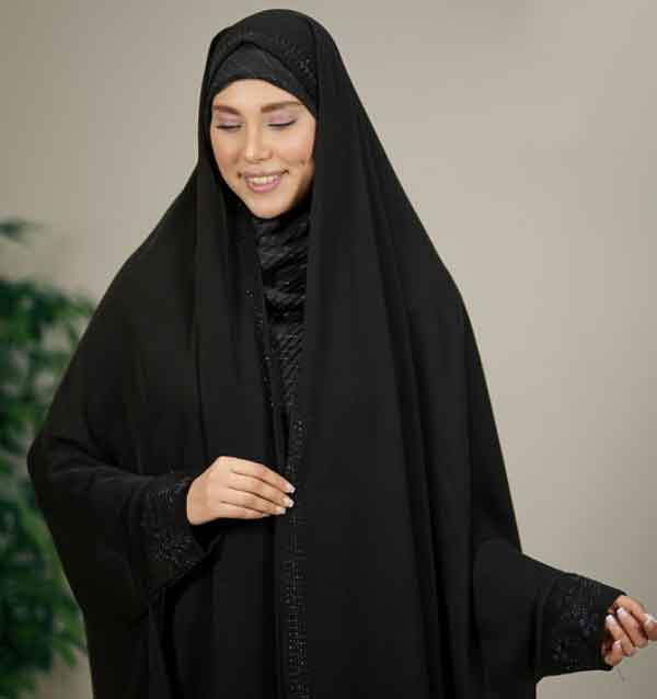 مدل چادر صدفی دخترانه و زنانه ساده و نگین دار شیک و راحت