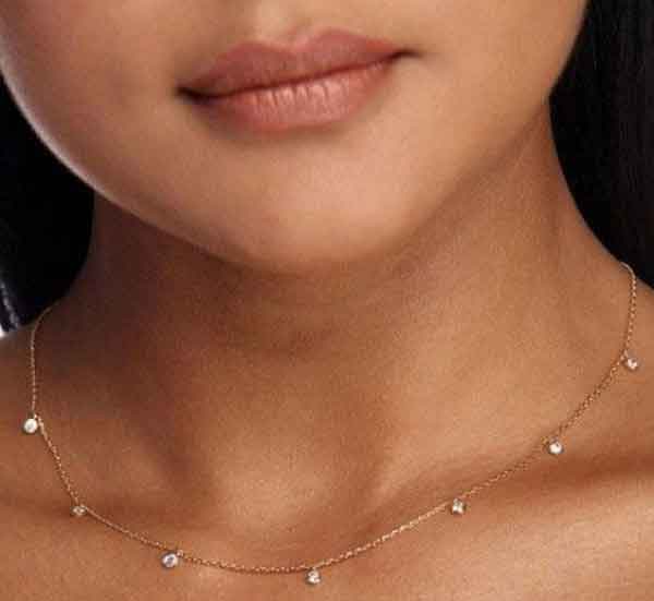 مدل گردنبند دخترانه طلا یا طرح های ساده و لاکچری جذاب و کیوت دلبر