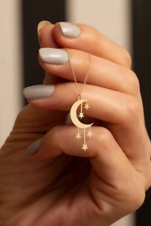 مدل گردنبند دخترانه طلا یا طرح های ساده و لاکچری جذاب و کیوت دلبر