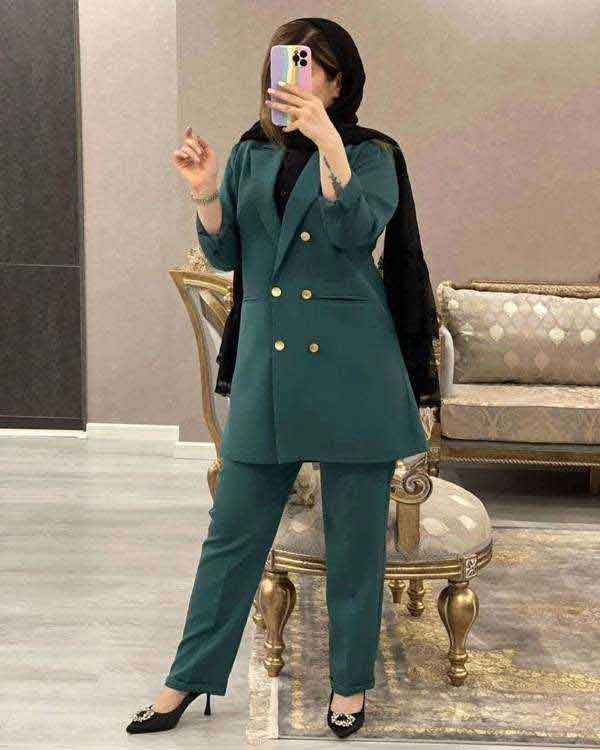 مدل کت و شلوار زنانه بلند با طرح های ساده و شیک دلبر لاکچری جذاب